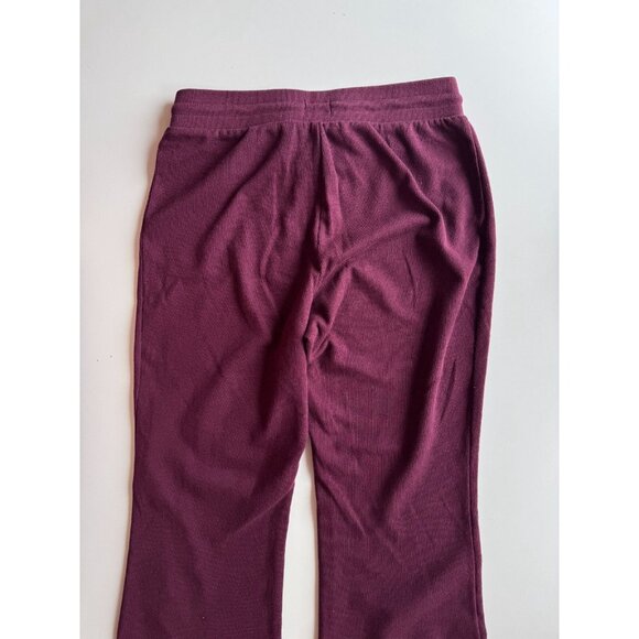 Aritzia SUNDAY BEST Purple Cotton Baby Waffle Knit Flared Lounge Pants, Size M - Picture 4 of 13